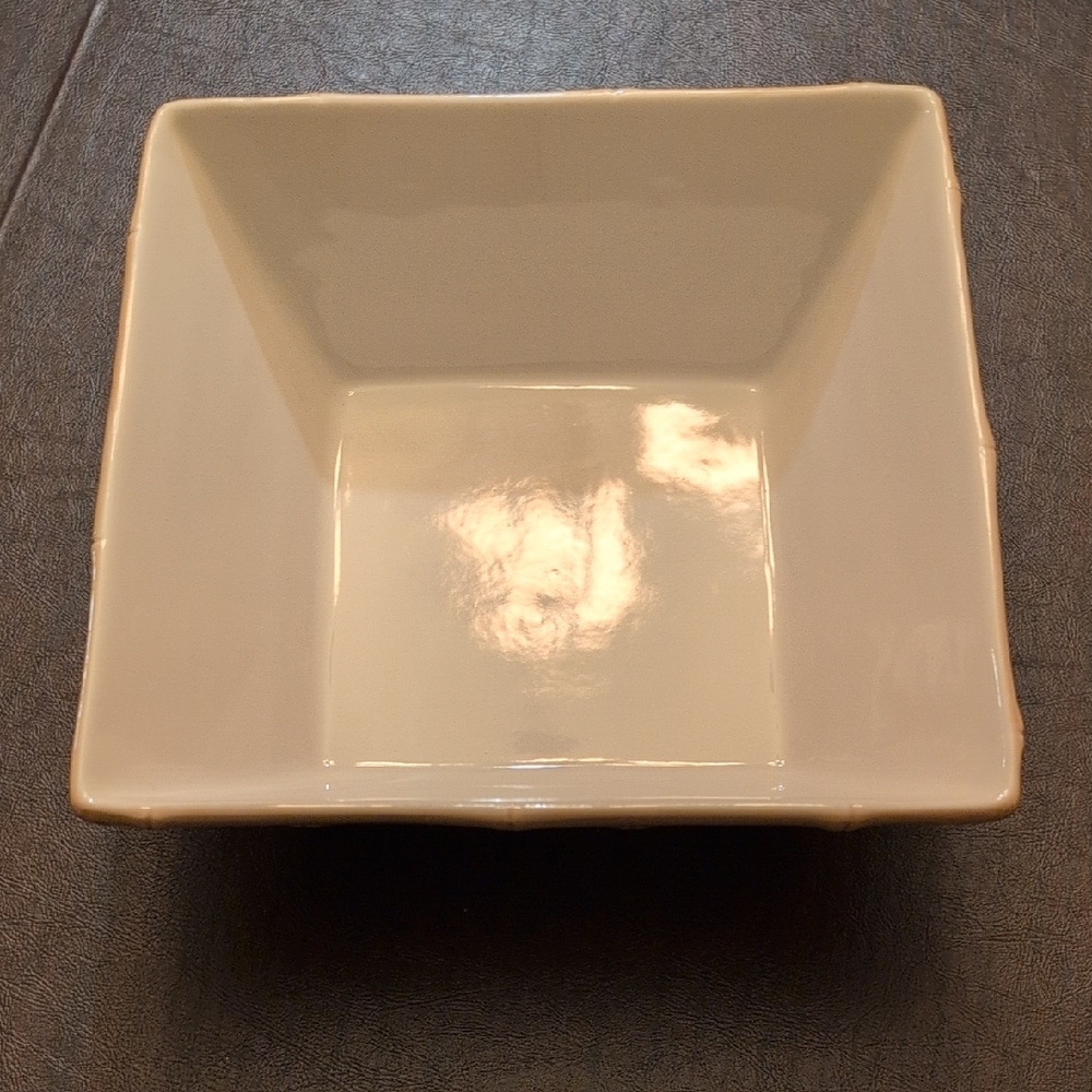 Square Cream Ceramic Bowl